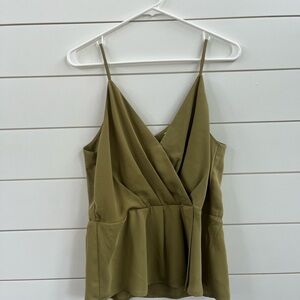 Pleione Green Camisole Sleeveless Top